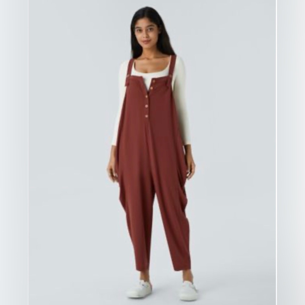 Halara Pocket Stacked Casual Overalls medium